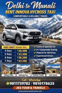 Innova Hycross for Delhi to Manali Trip 1
